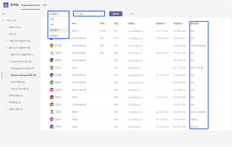 똑똑한 조직도 똑(TTOC) 미리보기